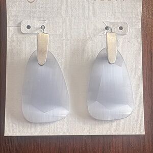 New Kendra Scott Silver and Gray Drop Earrings